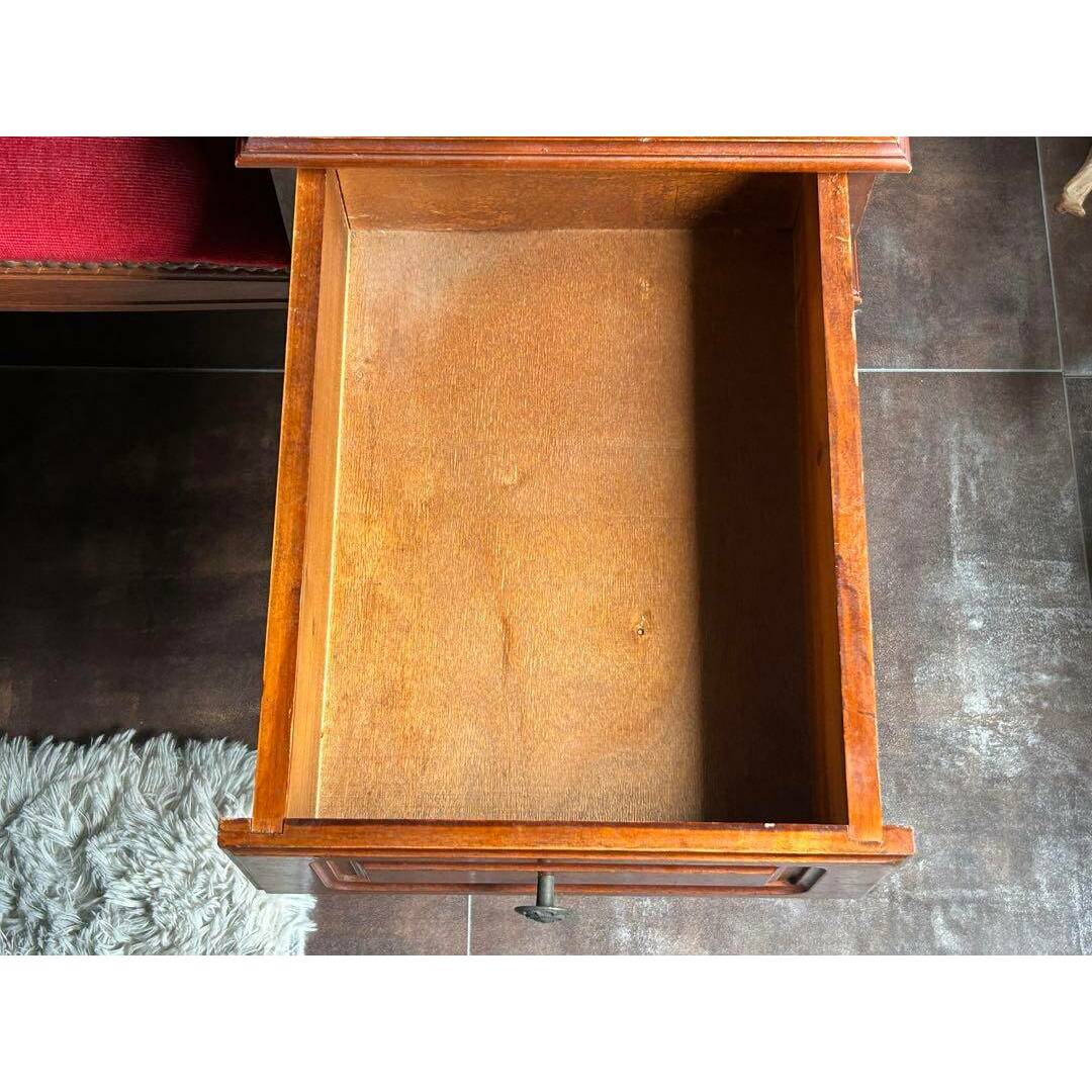 アンティーク ビンテージ クラシック 木彫 猫脚 レッド テレフォン