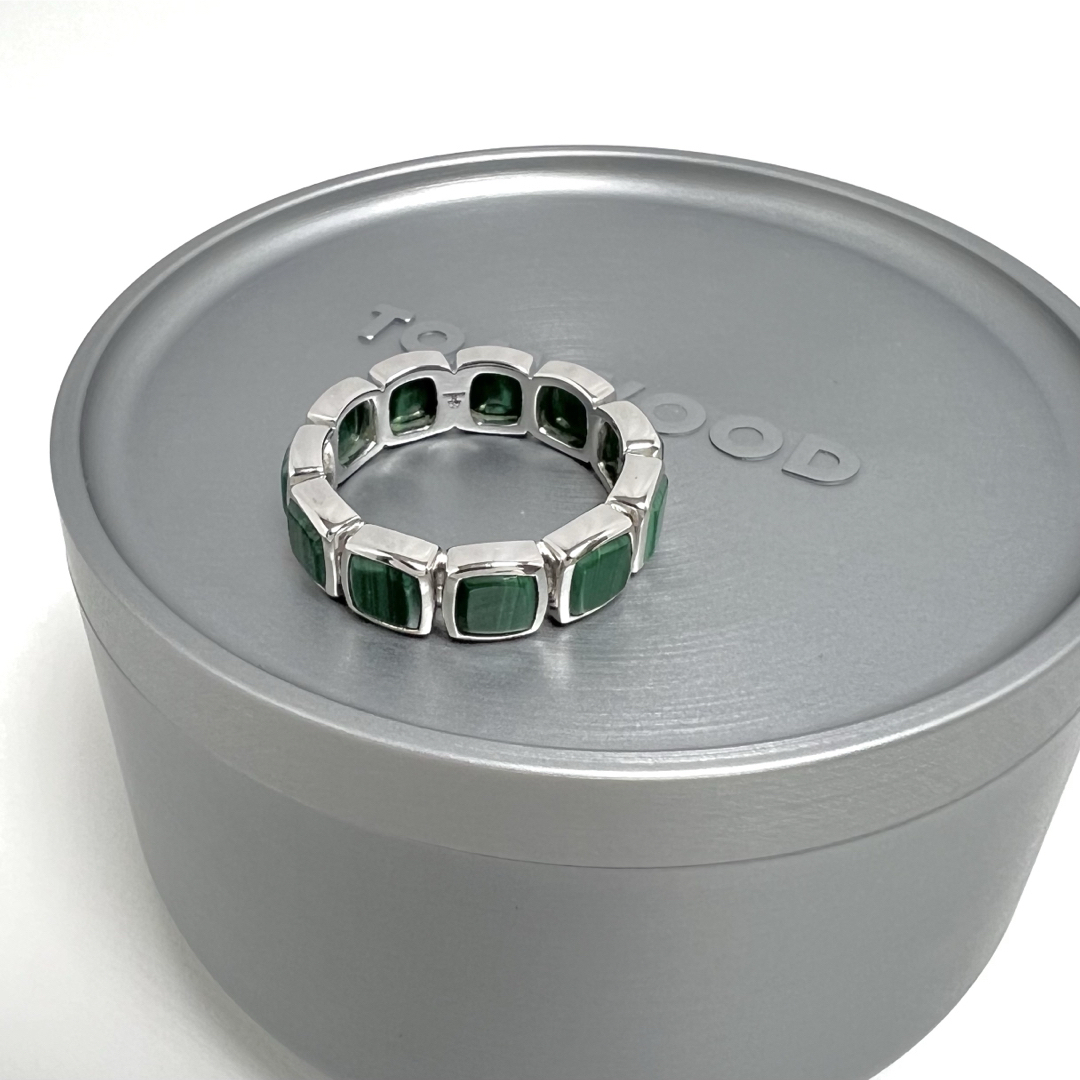 TOM WOOD - 58 新品 トムウッド クッション バンド リング マラカイト