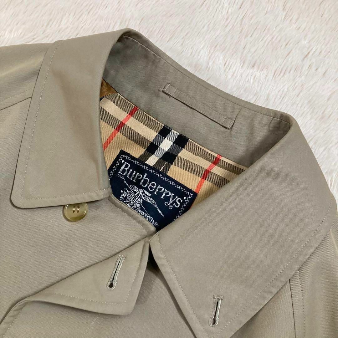 希少 バーバリーズ ステンカラーコート ロング ノバチェック コットン
