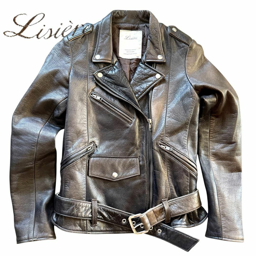 Lisiere リジェール レザージャケット 牛革ダブルライダース 36 日本製