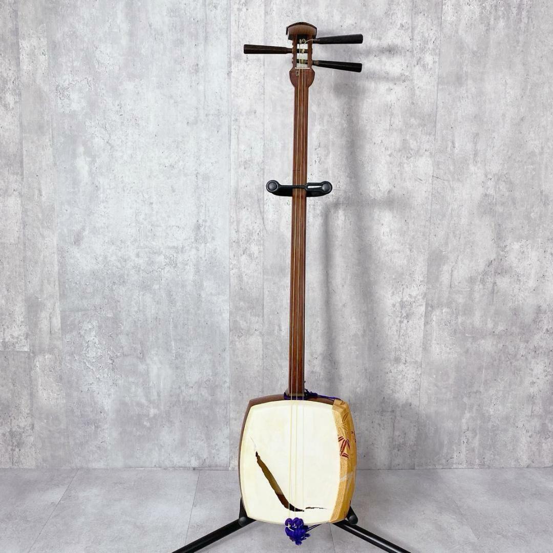 三味線 金細 二本溝 子持ち綾杉胴 五厘大胴 三味線 金細 二本溝 子持ち