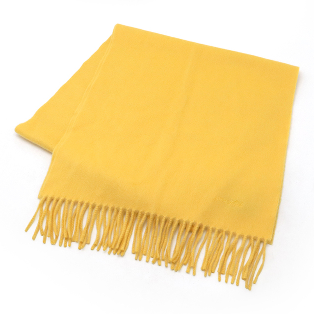 HERMES - HERMES エルメス マフラー ストール フリンジ ロゴ刺繍