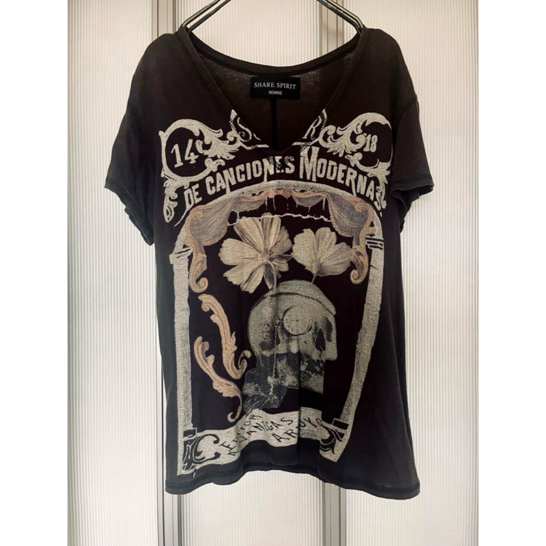 Share Spirit - SHARE SPRIT HYDE着 Vネック Tシャツ ifsixwasnineの