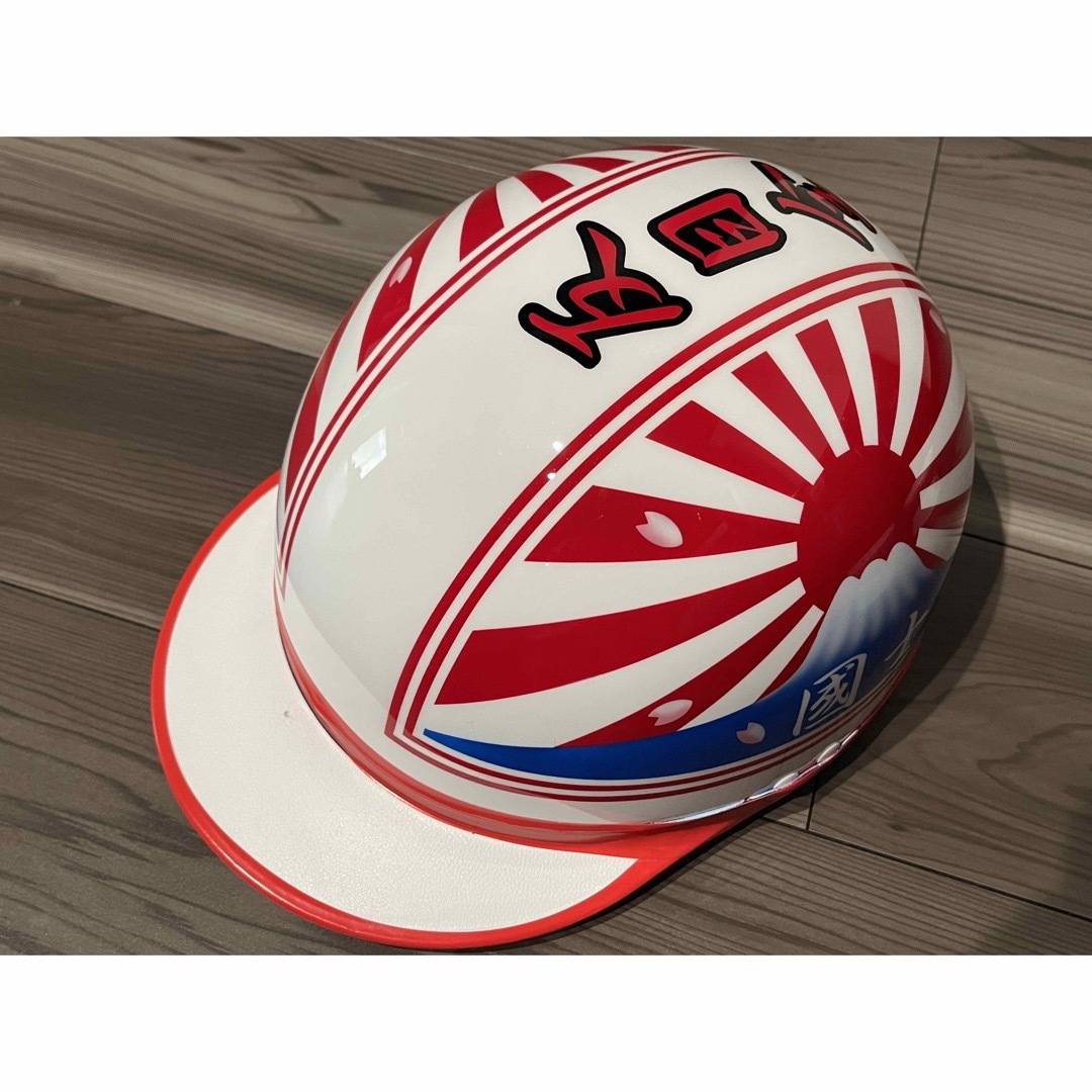 赤白 富士日章 コルク半 ヘルメットの通販 by paint｜ラクマ