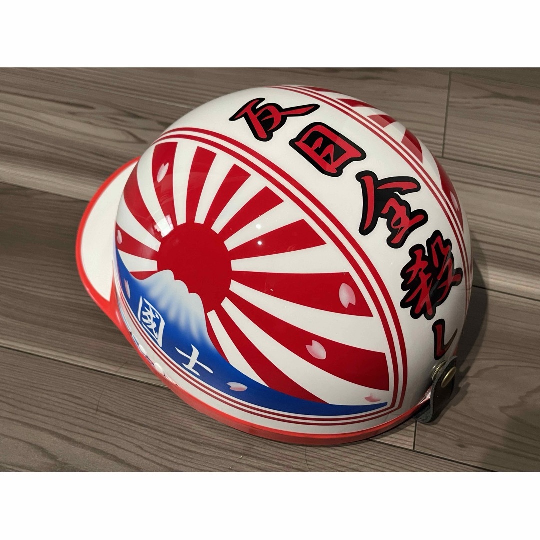 赤白 富士日章 コルク半 ヘルメットの通販 by paint｜ラクマ