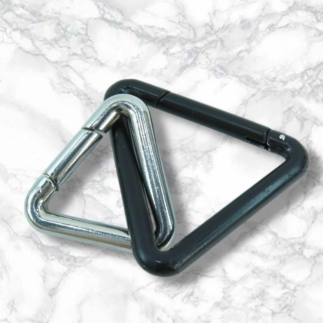 美品 ボッテガヴェネタ トライアングル キーリング 黒 シルバー