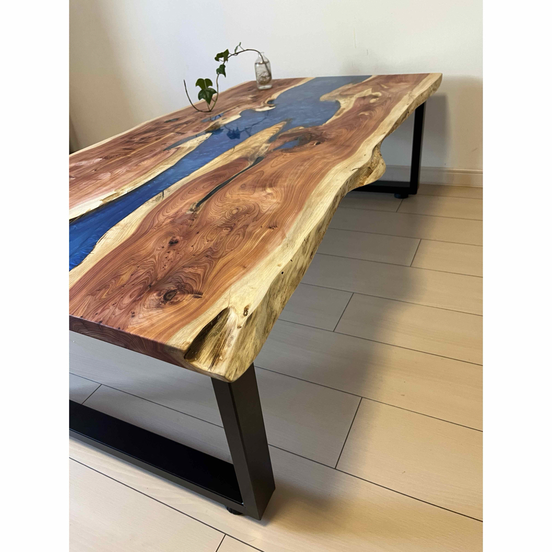 レジンテーブル ローテーブル リバーテーブル エポキシレジンの通販 by