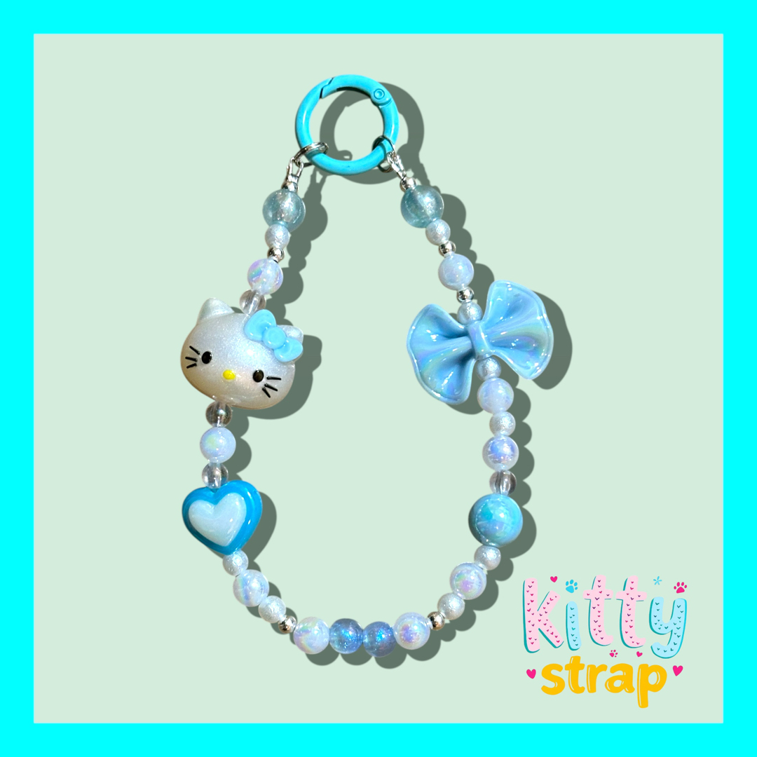 ハローキティ - 水色 kittyちゃん ストラップの通販 by ララ's shop