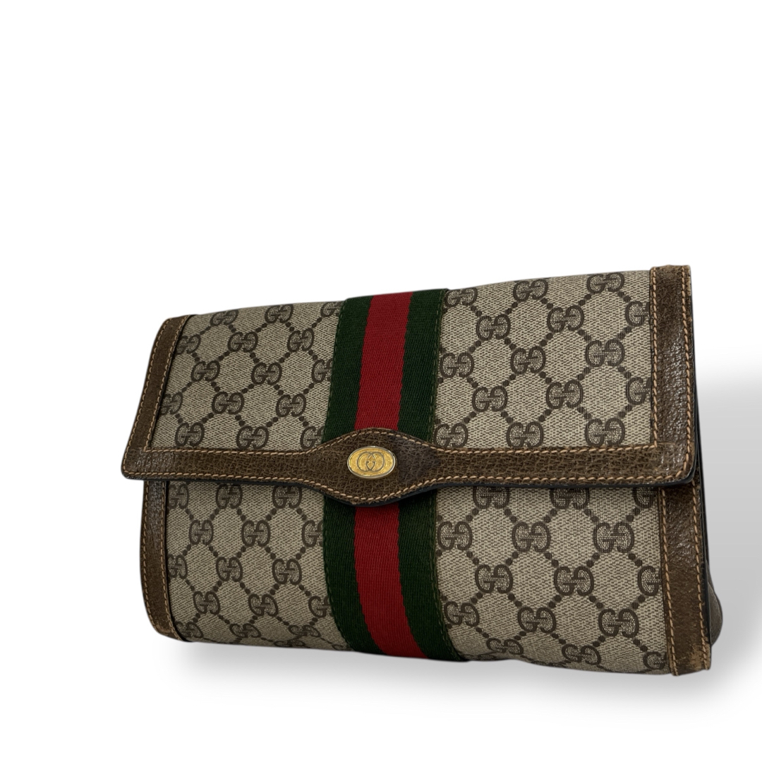 GUCCI - オールドグッチ クラッチバッグ シェリーライン GGスプリーム