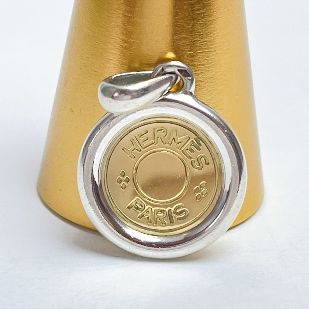HERMES - エルメス セリエ コンビ チャーム シルバー イエローゴールド