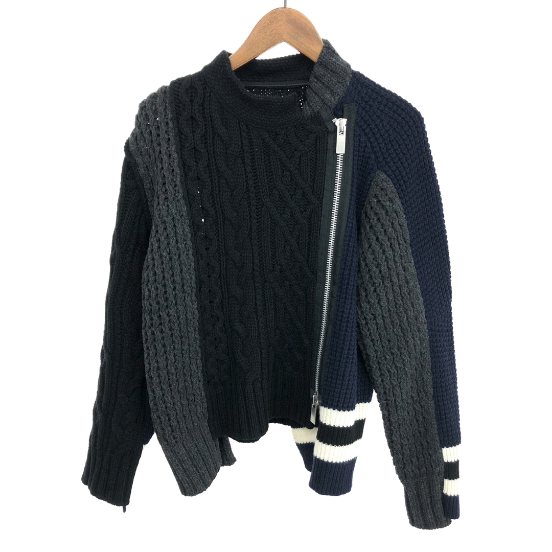 sacai - Sacai サカイ ジップアップ ライダースニット ブルゾン 1 18