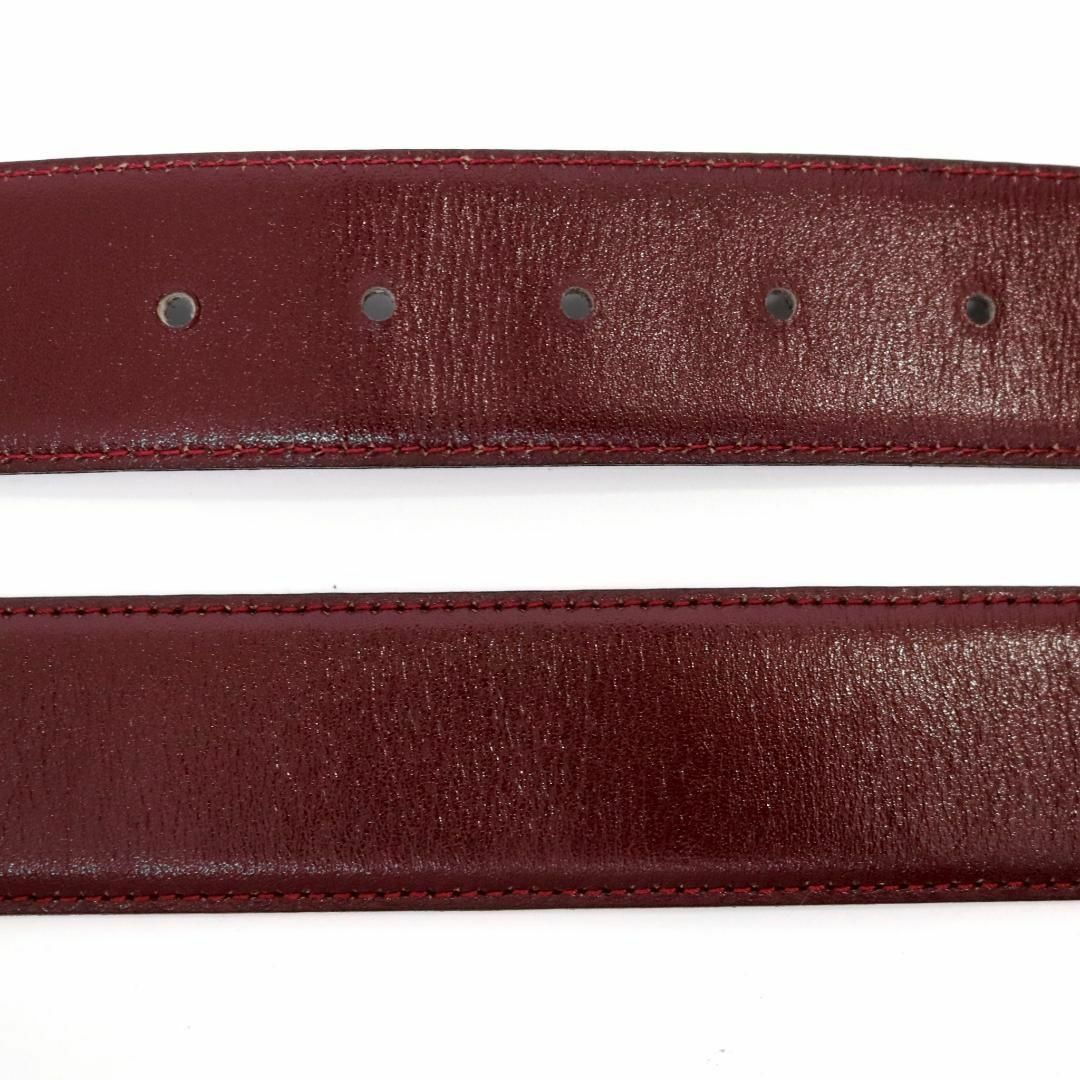 CELINE - 美品 セリーヌ ベルト 85±5 ボルドー 馬車金具 3.5cm幅 伊製