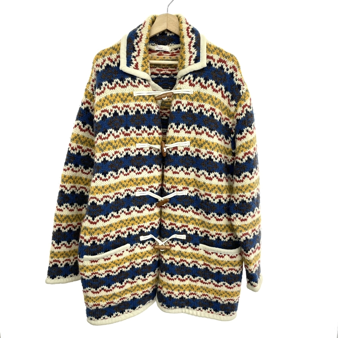 良好 PAPAS パパス マドモアゼルノンノン 総柄 ダッフル コート サイズ