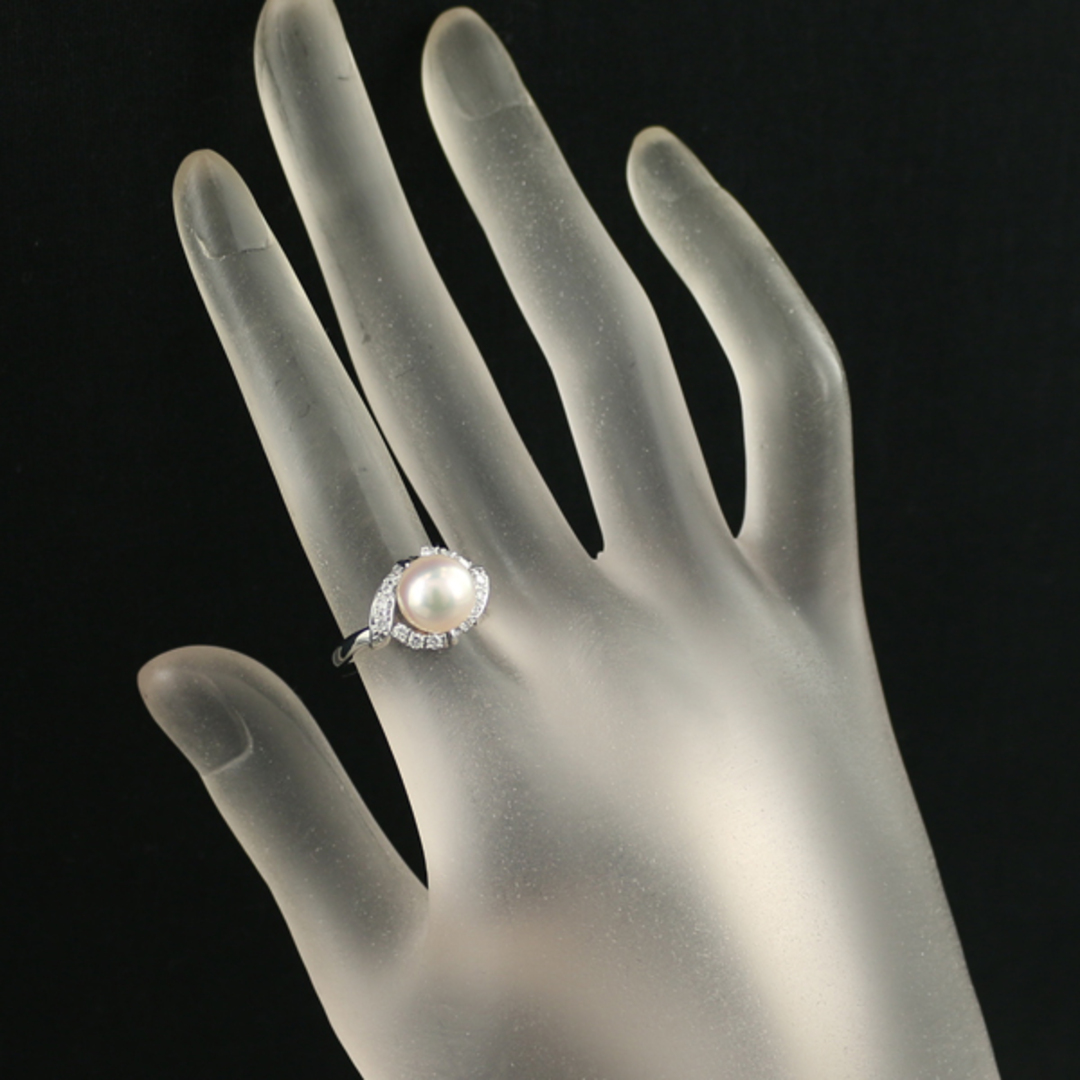 MIKIMOTO - ミキモト リング パール 真珠 8.5mm ダイヤ ダイヤモンド
