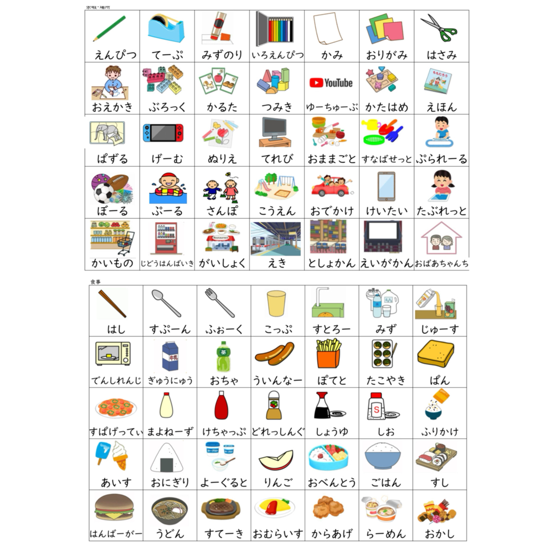 カットあり！PECS 絵カードコミュニケーションブックセットの通販 by