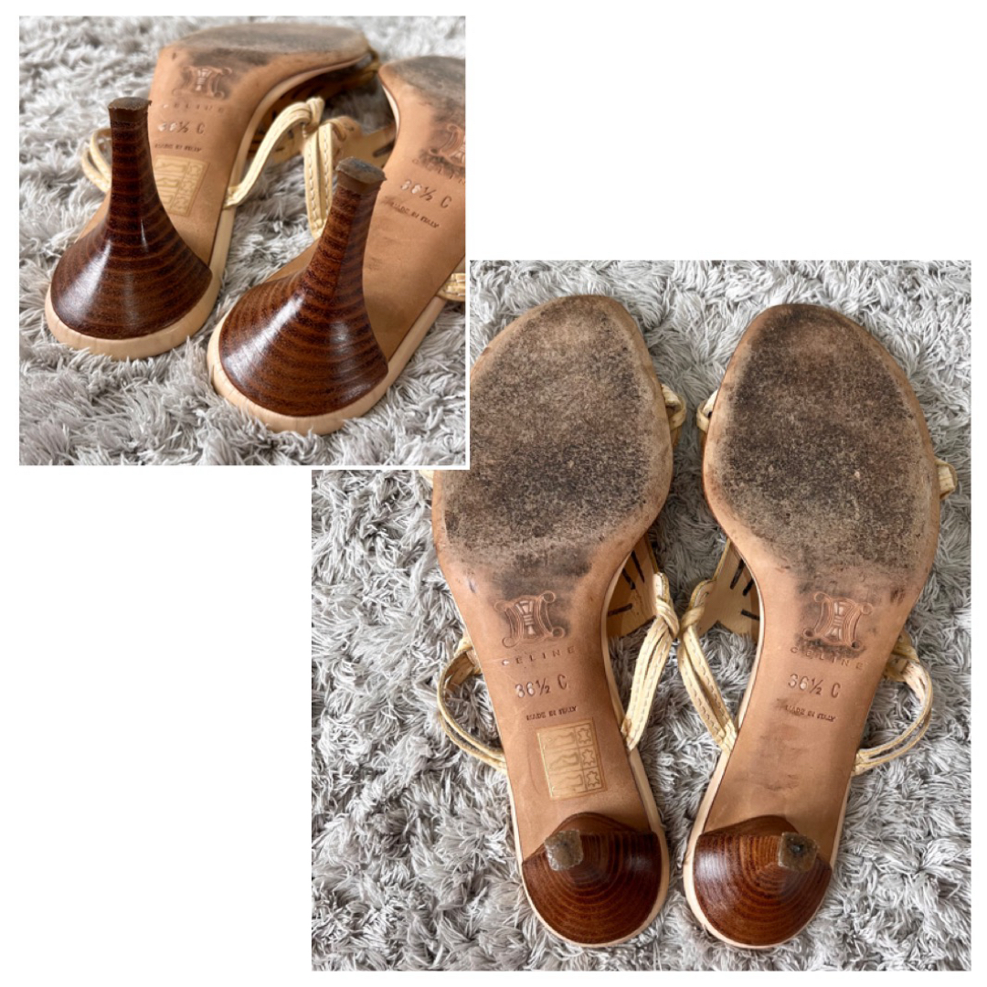 CELINE - 【希少】CELINE セリーヌ トリオンフ レザー サンダル