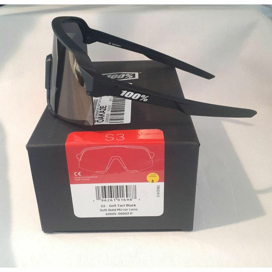 現行モデル 100% S3 ブラック ゴールド ワンハンドレッド サングラスの