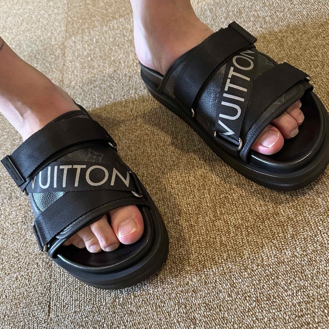 LOUIS VUITTON - 正規 ルイ ヴィトン サンダル メンズ ホノルルライン