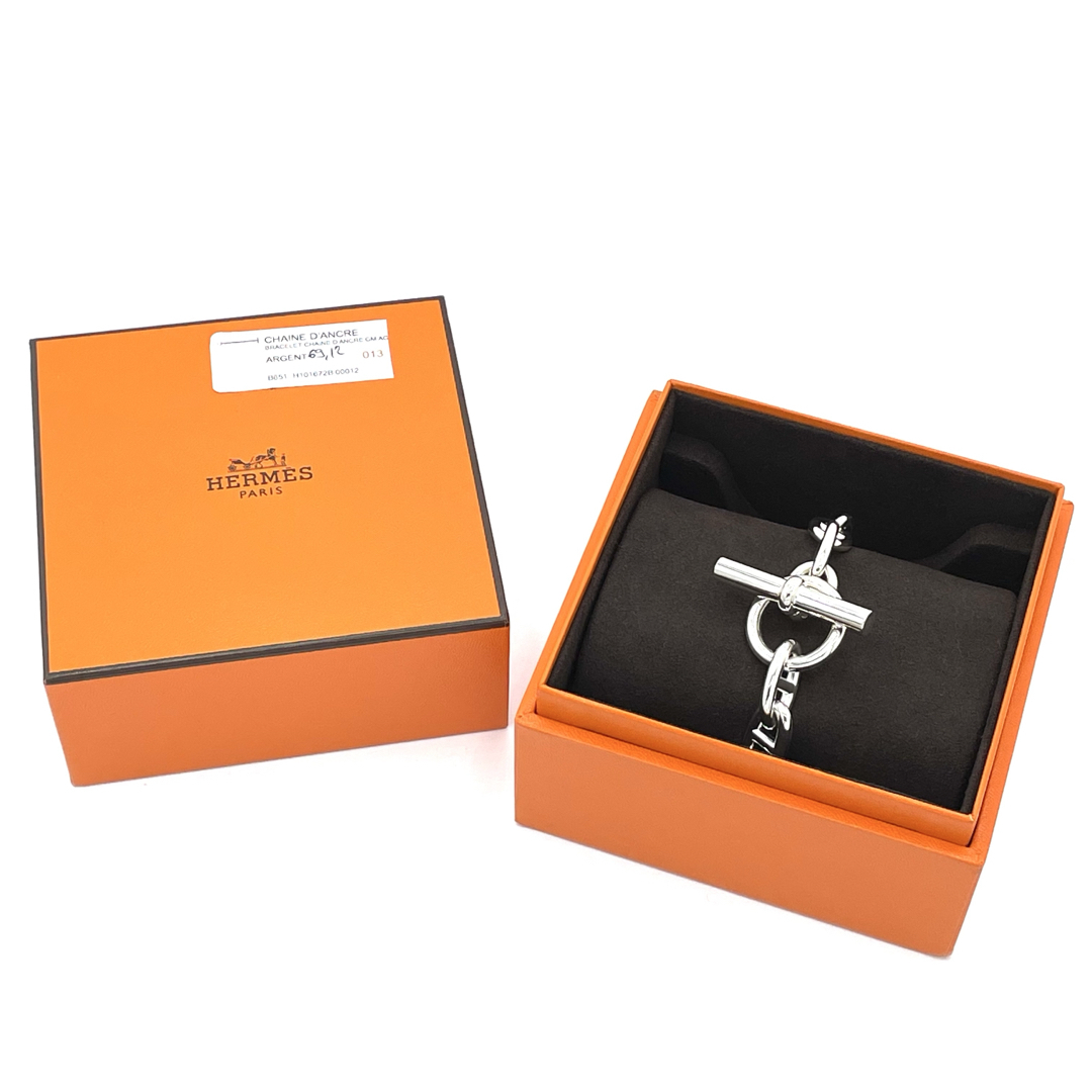 HERMES - エルメス シェーヌダンクルGM 12コマ シルバー925 総重量69.2