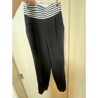 BORDERS at BALCONY - borders at balcony 定番 テーパードパンツ 黒