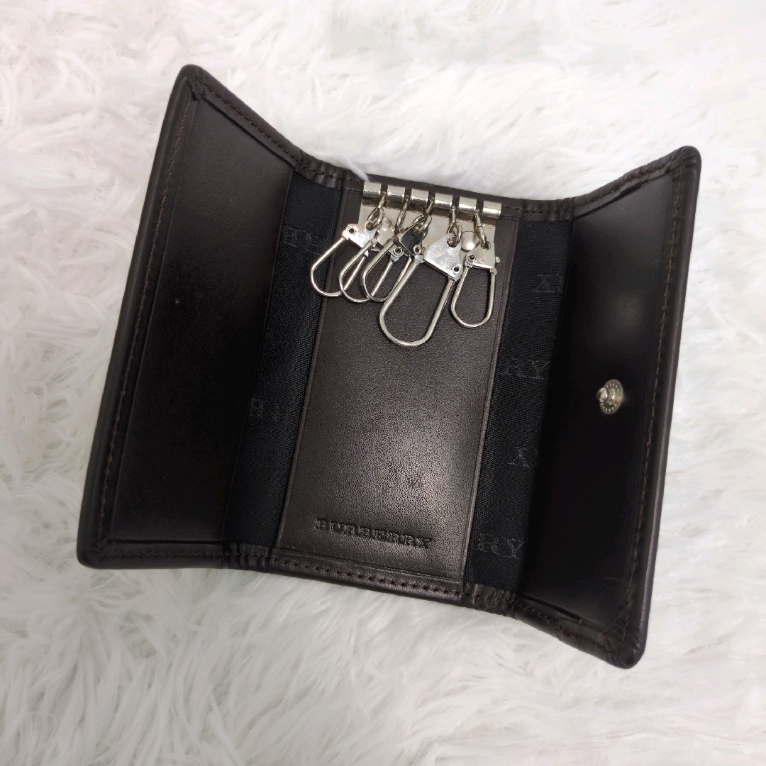 BURBERRY - 訳あり 箱付き バーバリー 5連キーケース ベージュ ノバ