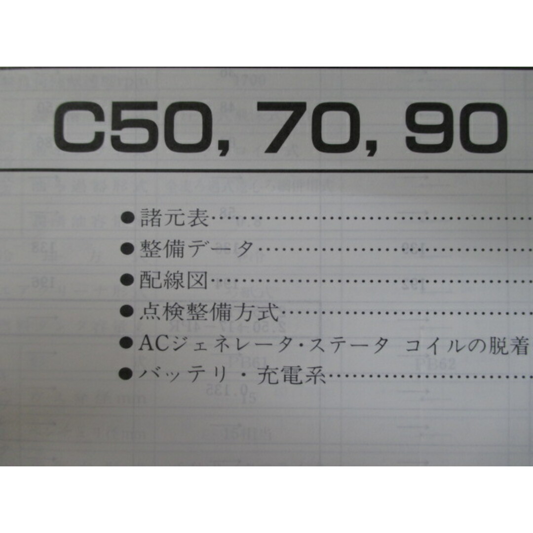 ホンダ - スーパーカブ50 スーパーカブ70 スーパーカブ90 サービス