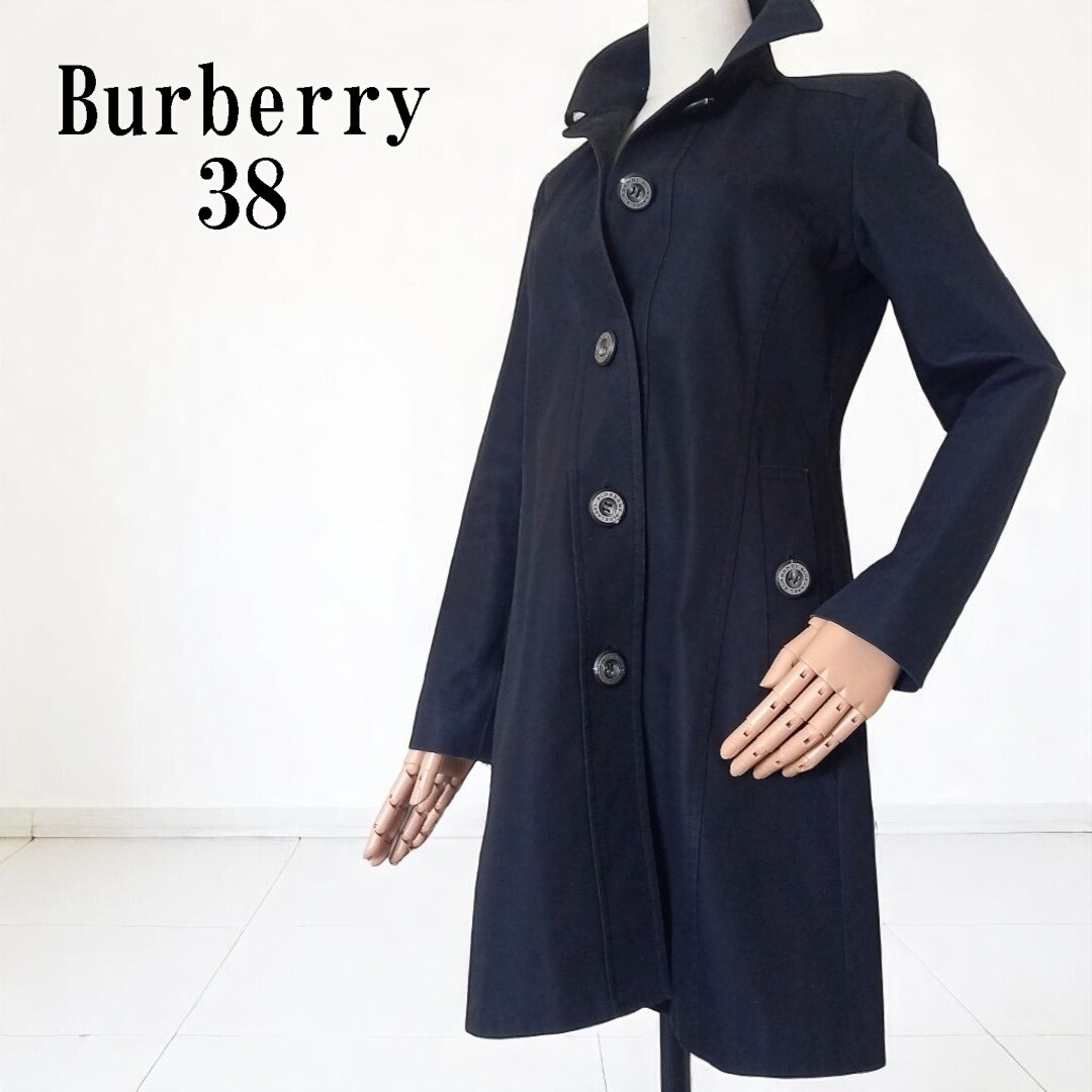BURBERRY - BURBERRY BLUE ステンカラーコート M ネイビー ノバ