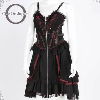 OZZON - オッズオン ベスト ベスチェ 編み上げ ロック ゴシック V系の