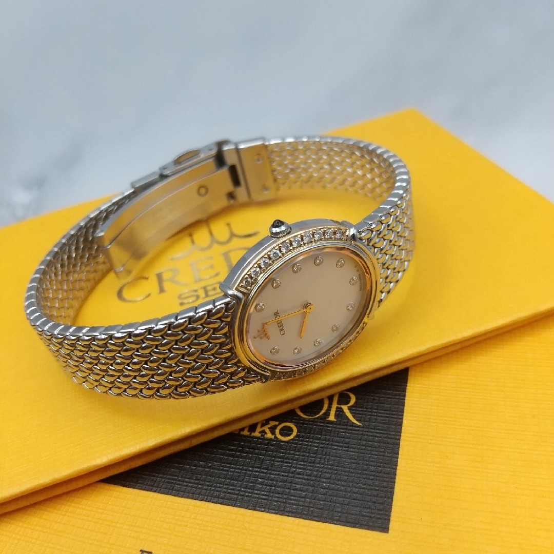 CREDOR - クレドール シグノGSWE946 美品 18KT 31Pダイヤ 白蝶貝