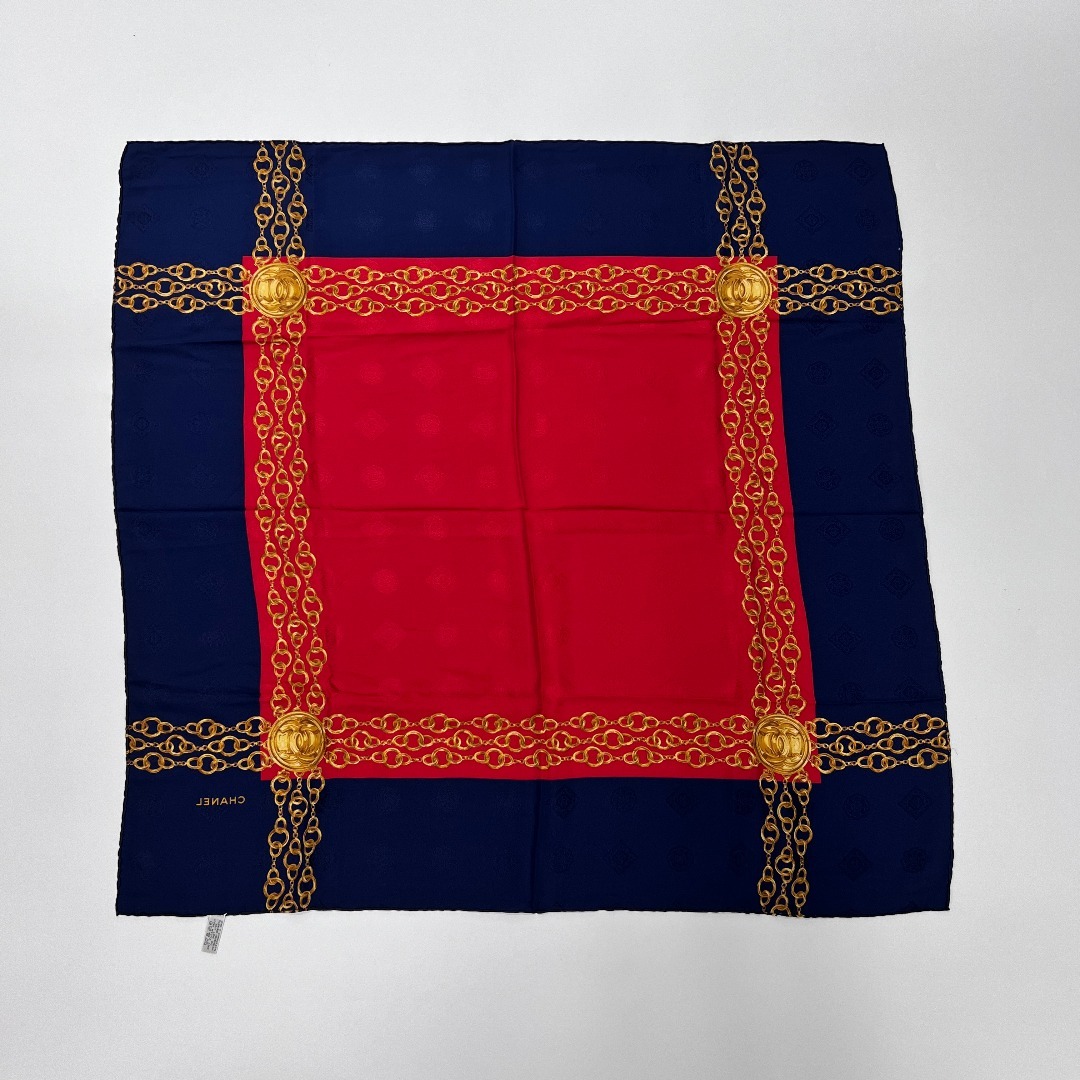 CHANEL - 【中古】CHANEL シャネル ココマーク スカーフ シルク マルチ