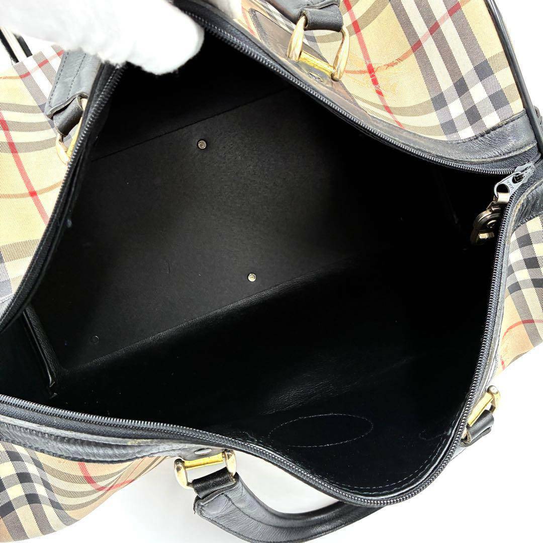 BURBERRY バーバリー ボストンバッグ ノバチェック シャドーホース
