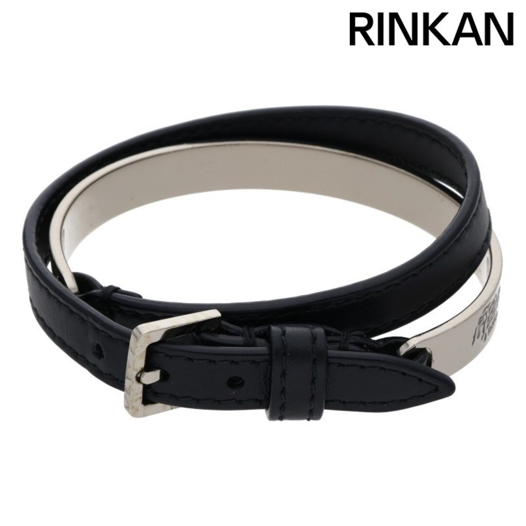 FENDI - フェンディ ロゴプレートレザーブレスレット メンズ Mの通販