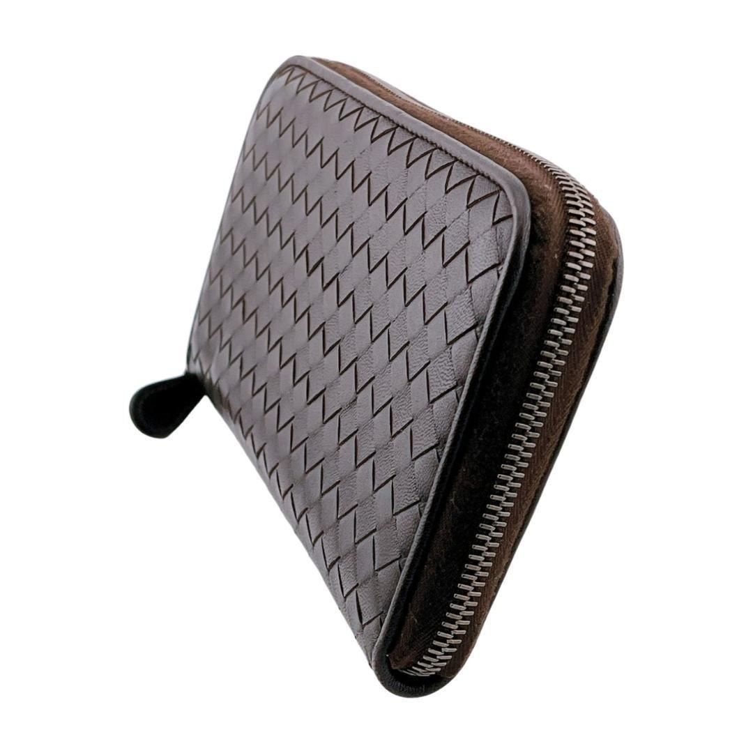 ボッテガヴェネタ ラウンドファスナー長財布 イントレチャート ダーク