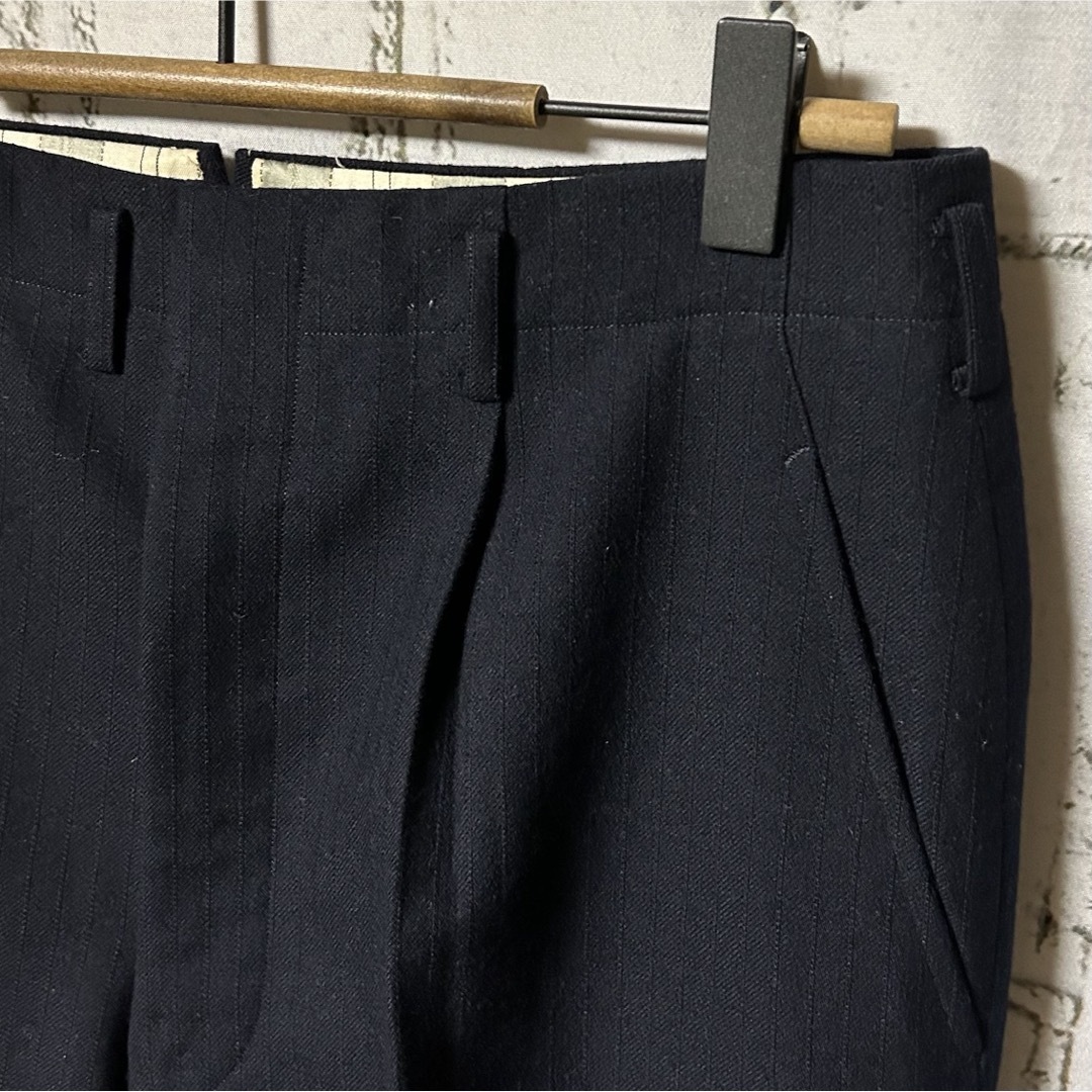 VINTAGE - 50S～60S ヴィンテージ スラックス シャドーストライプ 黒