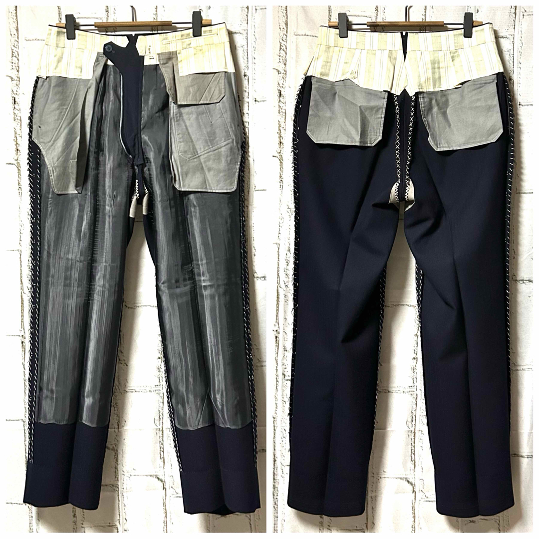 VINTAGE - 50S～60S ヴィンテージ スラックス シャドーストライプ 黒