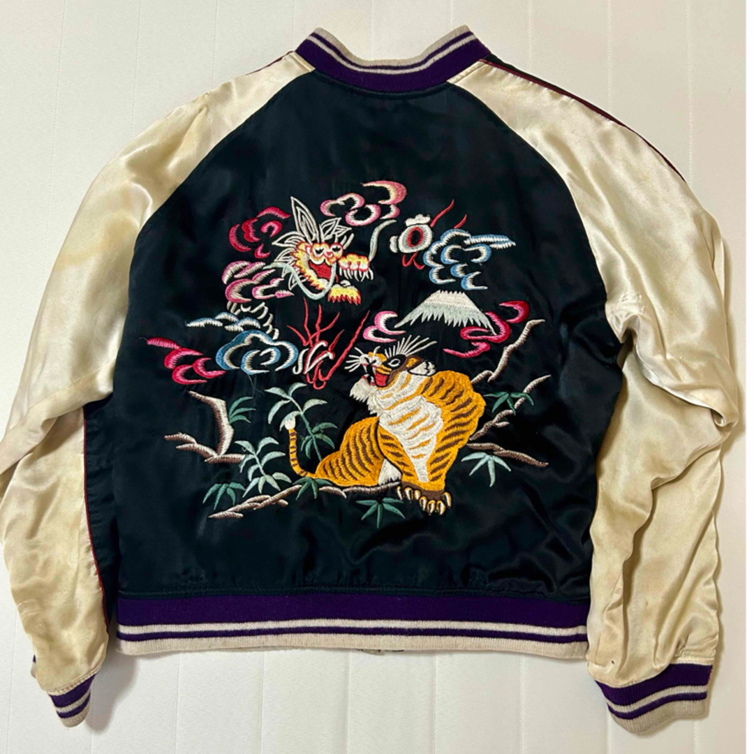 スカジャン ☆ドラゴン虎 舞子 リバーシブル ヴィンテージ シルクの