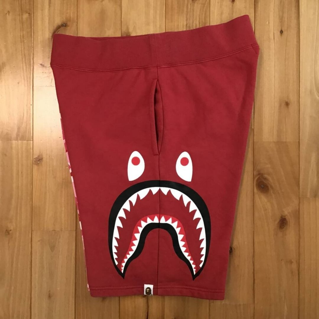 A BATHING APE - BAPE ABC camo pink side シャーク スウェットハーフ