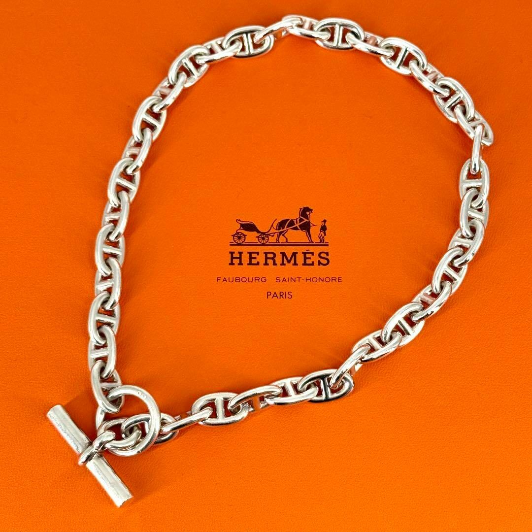 HERMES - 激レア HERMES シェーヌダンクル ネックレス MM 36 シルバー