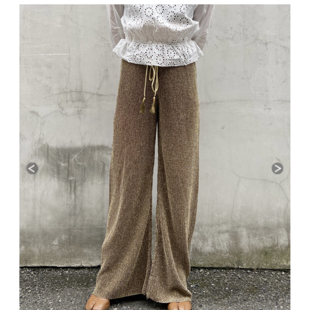 NOWOS ラメニットパンツ XSサイズ(M〜L)