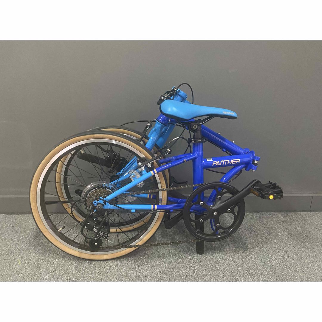 美品 新品未使用 Panther 20インチ折りたたみ自転車 スカイブルーの