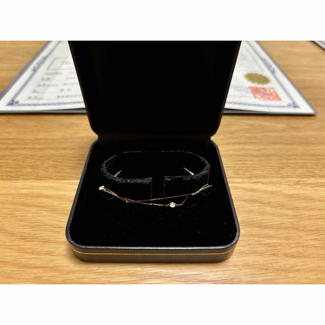 美品⭐︎k18wg リバーシブルダイヤステーションブレスレット K18WG