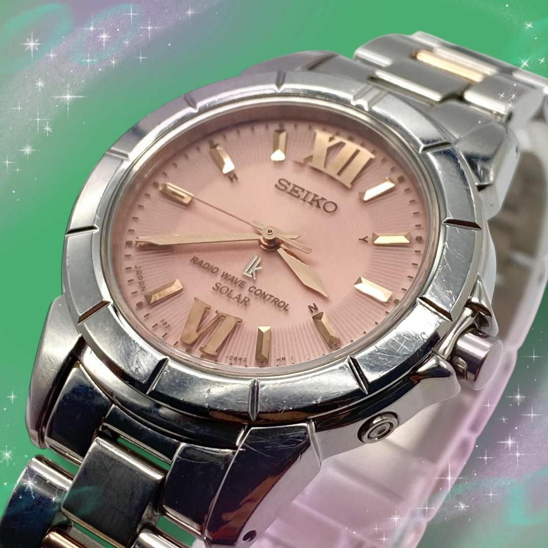 SEIKO - 美品 稼働品 セイコー ルキア レディース腕時計 ピンク系文字