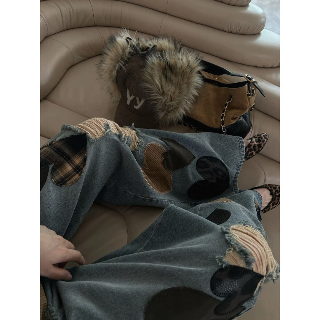 Darich - 新品タグ付き ダーリッチ ランダムハートパッチワークデニム