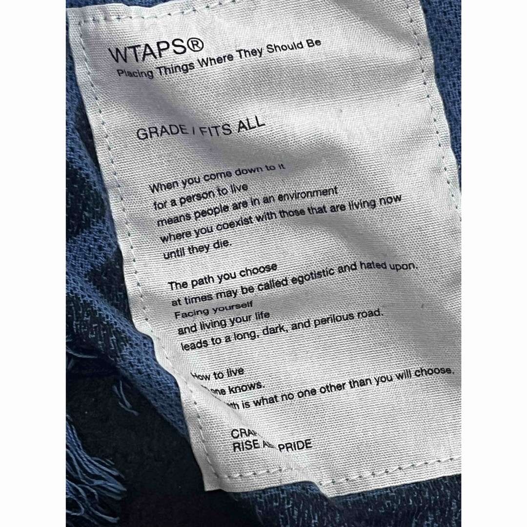 W)taps - WTAPS SHEMAGH シェマグ 大判 ストール ブルーダブルタップス