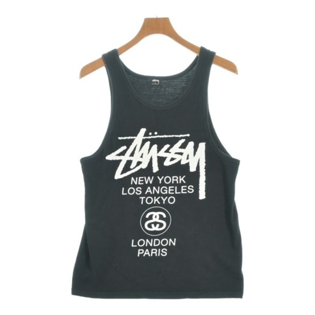 STUSSY - STUSSY ステューシー タンクトップ S 黒 【古着】【中古