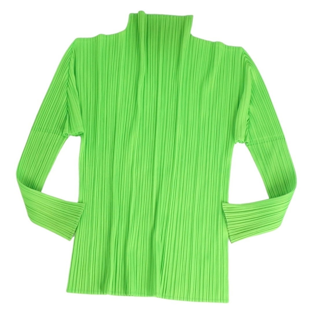 PLEATS PLEASE ハイネック 長袖カットソー 3 ミントグリーン PLEATS