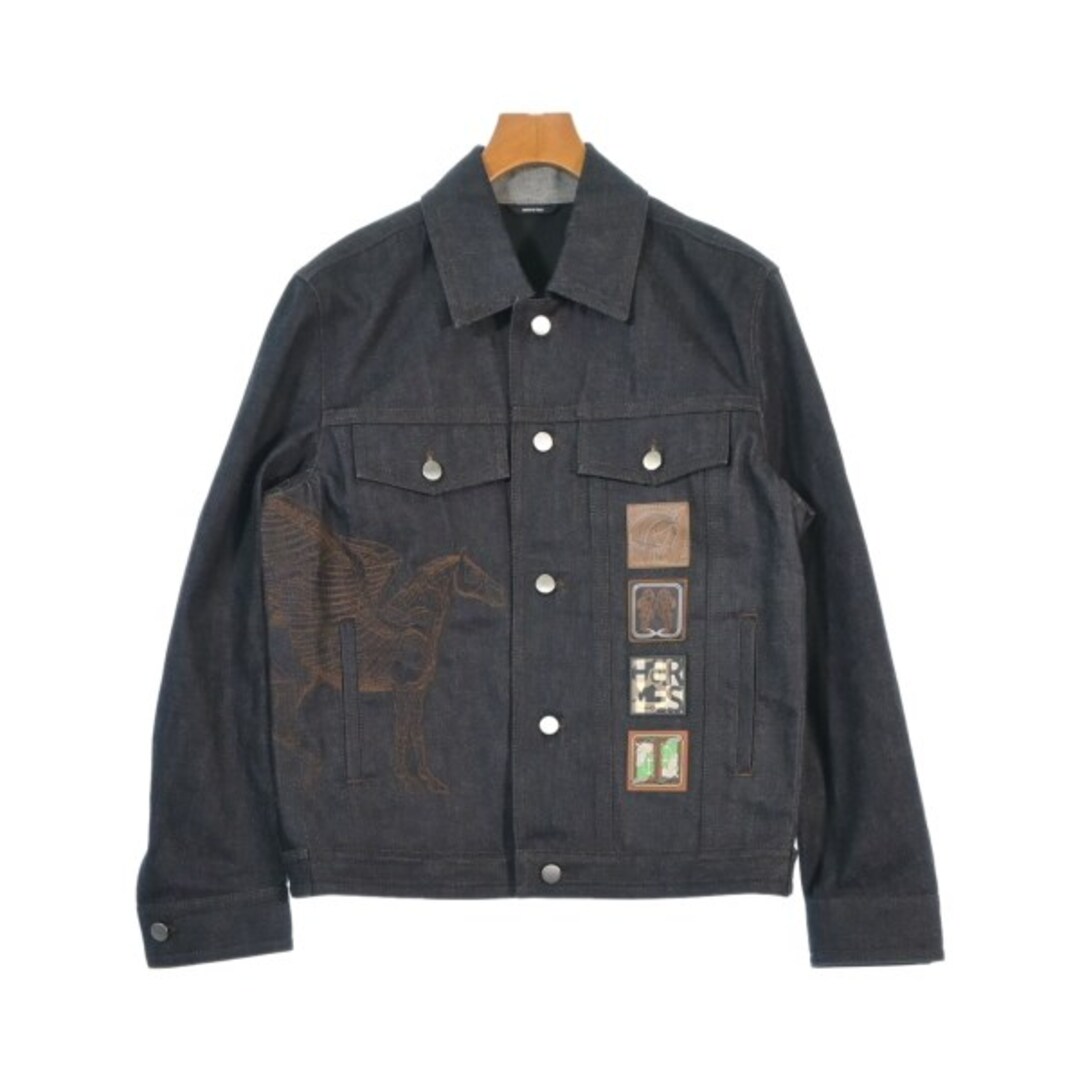 HERMES - HERMES エルメス デニムジャケット M 紺 【古着】【中古