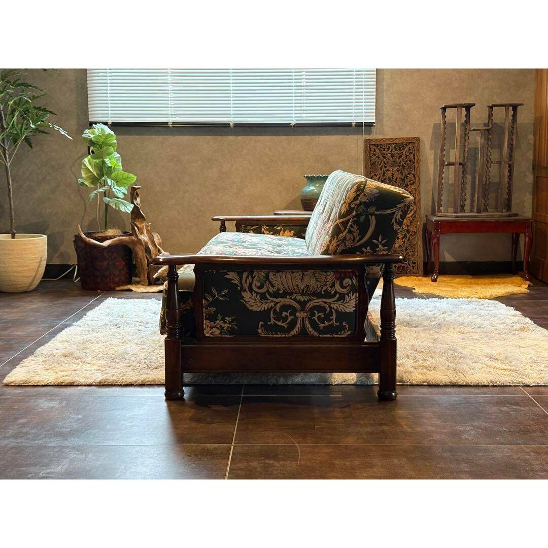 希少カリモクコロニアルソファベッドアンティークビンテージレトロHZ