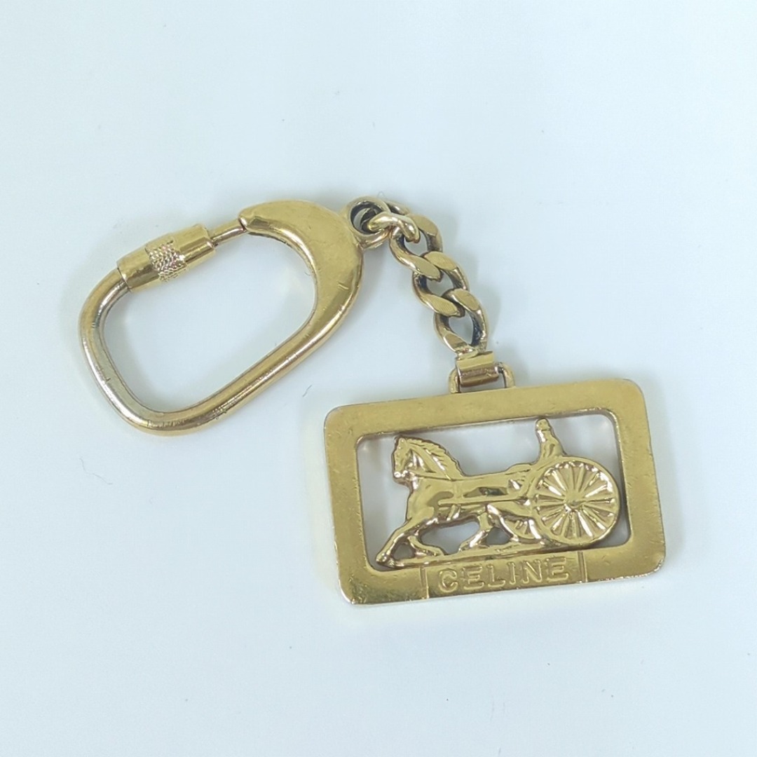 CELINE - セリーヌ ヴィンテージ 馬車キーホルダー キーリング
