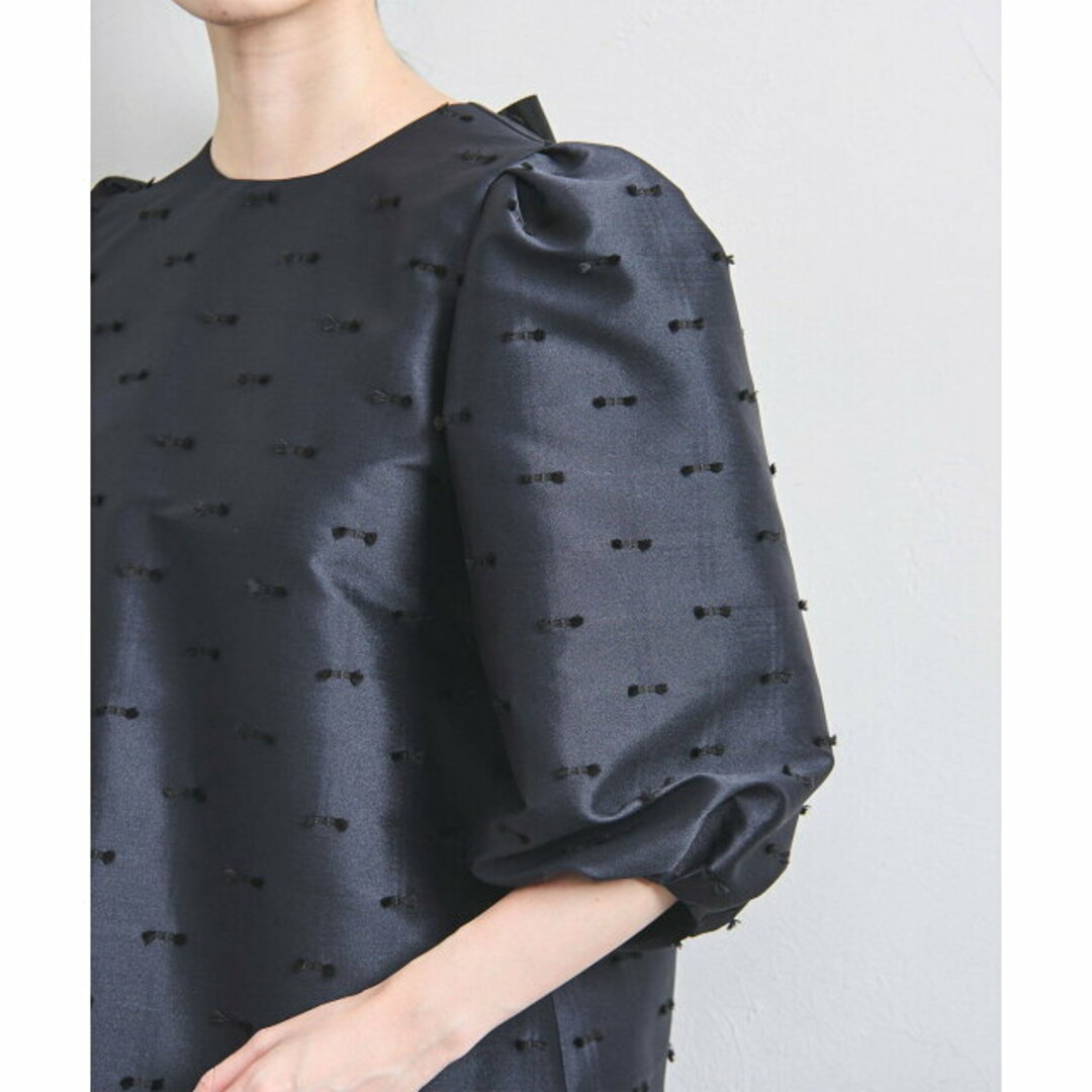 UNITED ARROWS - 【NAVY】リボン カットジャガード ブラウスの通販 by